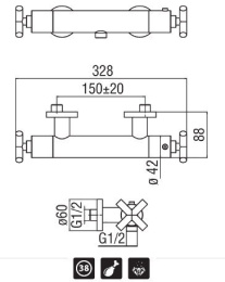 NOBILI Spring SP00030CR Термостат для душа (хром)