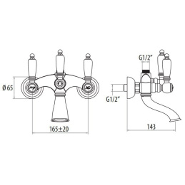 Фото Смеситель для ванны 1300613 DOoo Vivaldi Lever GATTONI