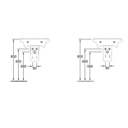Villeroy&Boch Lifetime 52750001 Полупьедестал для раковины (альпийский белый)
