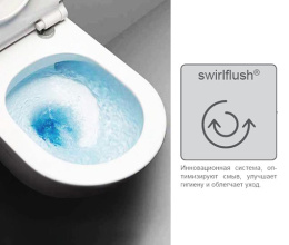 Чаша унитаза GSI Pura 55/F 881511 белый глянцевый