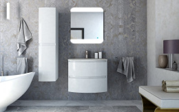 Колонна подвесная с двумя распашными дверцами, реверсивная VAGUE CEZARES 54850 Rovere sbiancato