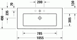 Умывальник 105,5 см Duravit White Tulip 2363100000, белый