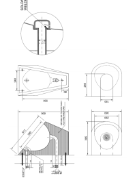 Фото Писсуар из нержавеющей стали матовый 600х360х395 антивандальный