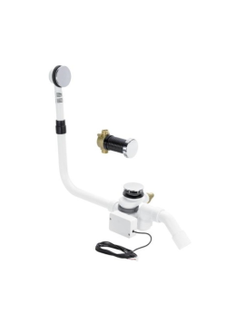 Фото Слив-перелив Multiplex Trio, Viega, V1-Сифоны д/ванн и поддон, вид-для ванны, цвет-белый/хром