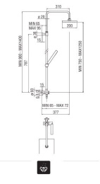 Душевая система Nobili Revolving Shower (WE00141/50CR)