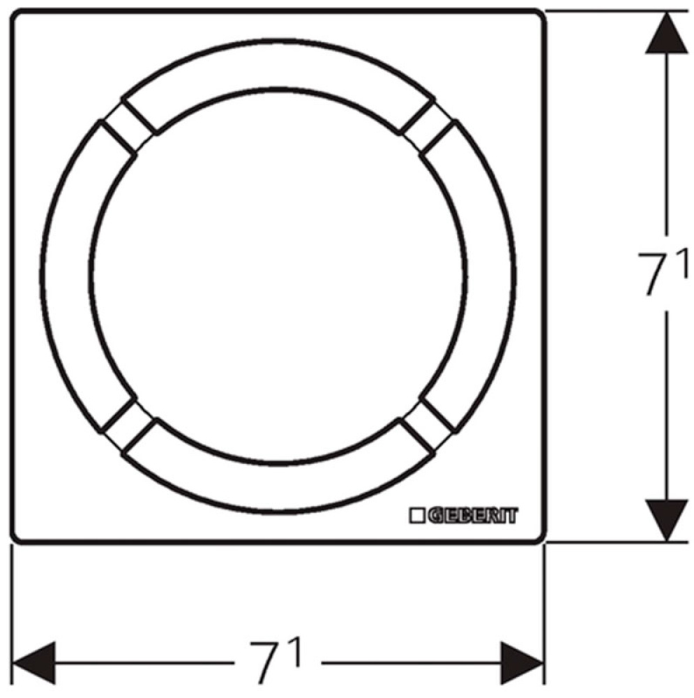 Фото Накладная панель для трапа Geberit CleanLine (154.311.00.1) серый