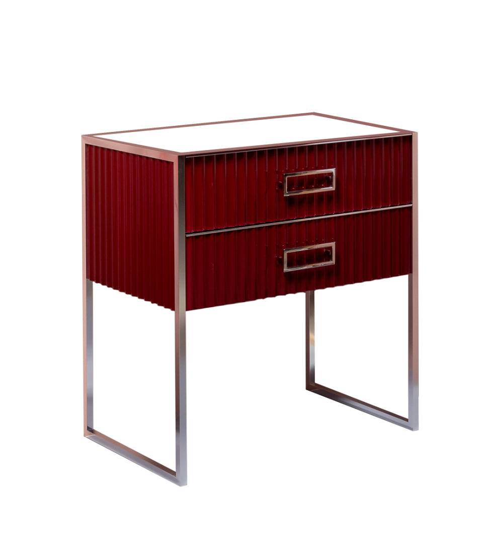 Фото Armadi Art 866-080-RCR Тумба MONACO 80см h84см бордо глянец + хром под раковину моноблок