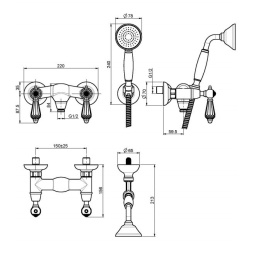 Смеситель для душа F5405CCR FIMA Carlo Frattini Herend Chic
