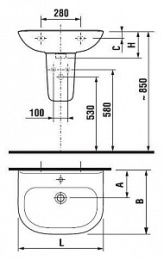 Раковина Jika Olymp 8.1061.4.000.104.1