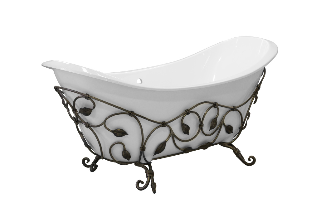 Фото Эстет Кованая подставка для ванны "Скарлет" В (патина)