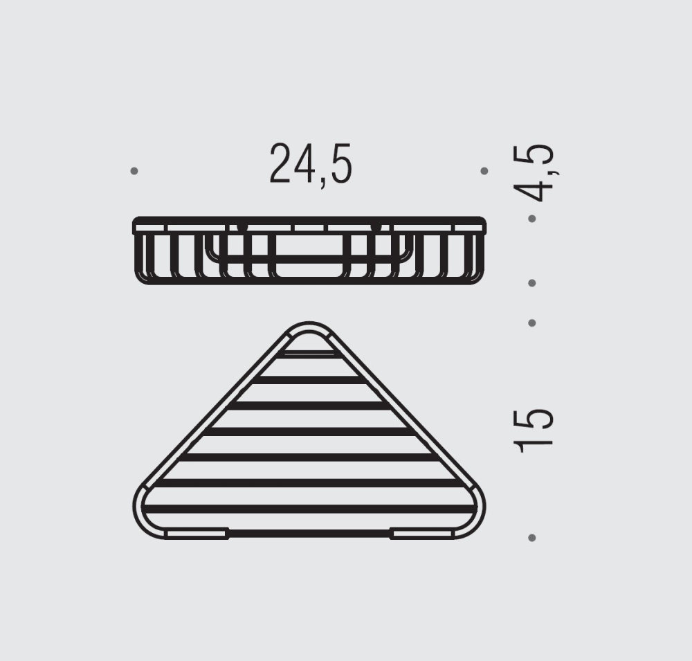 Colombo BASIC B2734.CR Угловая решётчатая полочка (хром)