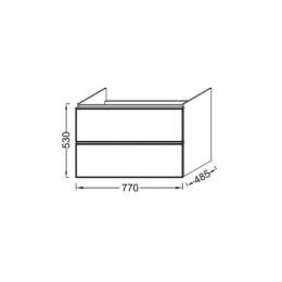 Тумба Jacob Delafon ODEON UP 80 см, EB895-E71, серый дуб