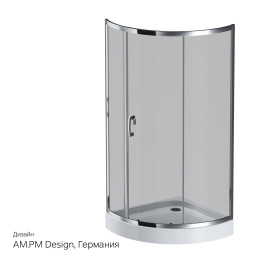 Душевое ограждение 90х90 Am.Pm Like (W83G-315-090CG64) стекла тонированные, профиль матовый хром