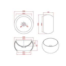 Раковина накладная MonteBianco Palla 12033 встраиваемая сверху
