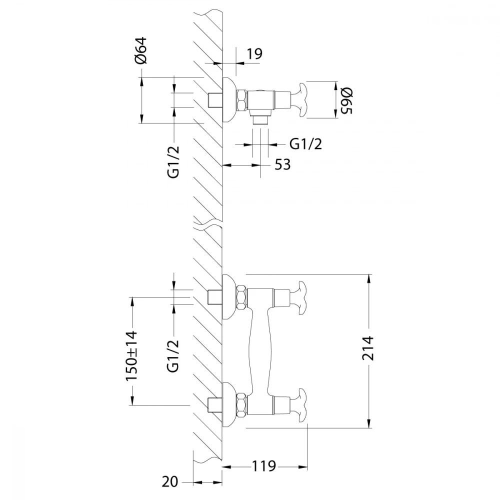 Смеситель для душа Lemark Flora (LM0103C) хром