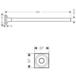 Фото Полотенцедержатель 42720000 Hansgrohe Axor Starck Organic