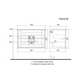 Тумба под раковину Aquanika FRAME 80 AQF784552RU120 78,5х45,5х52,5 см. дуб сонома