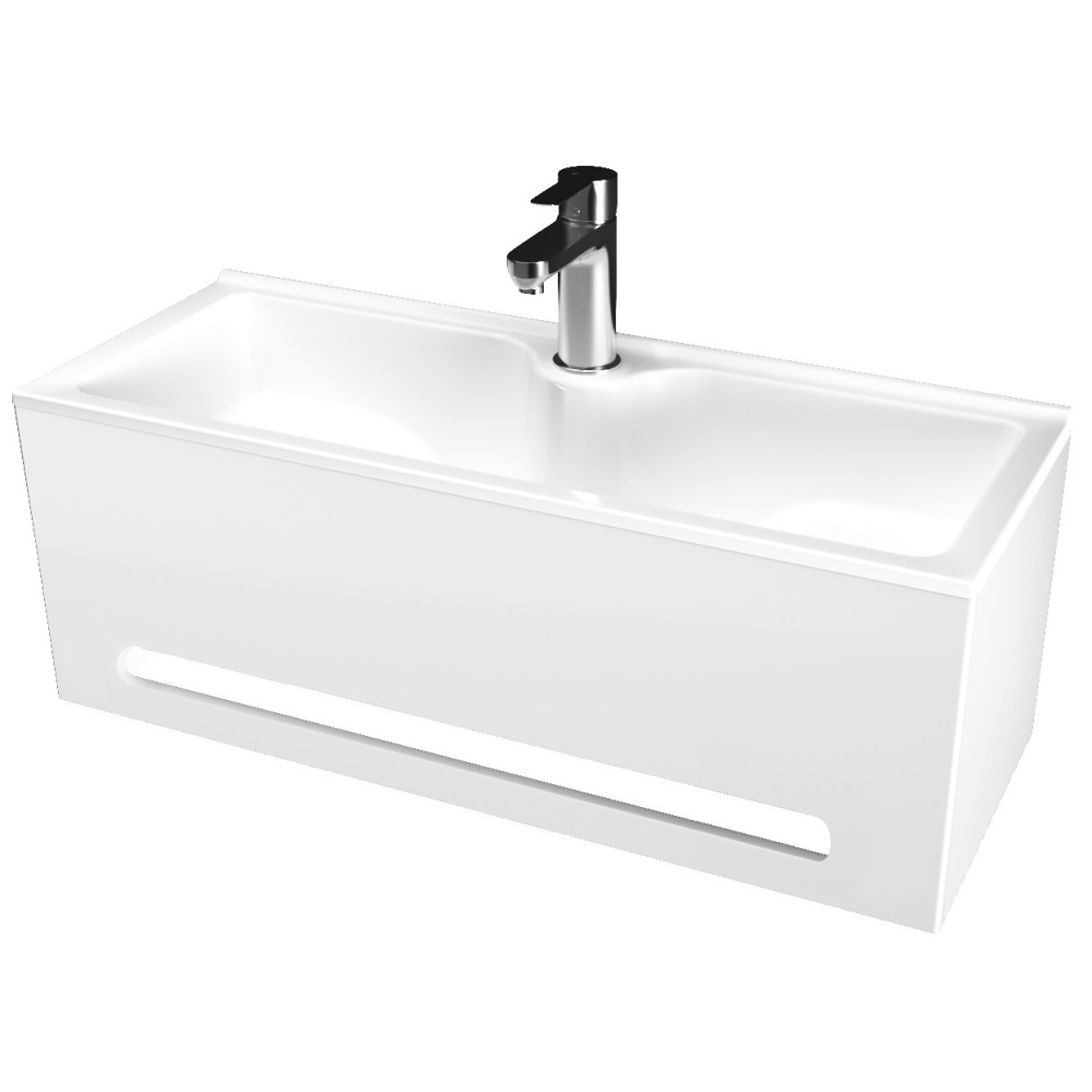 Раковина c панелью 50 см 1MarKa Tiny (У84219) Polytitan (полимерная керамика)