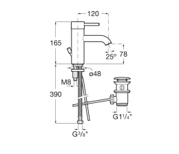Фото Смеситель для раковины Roca Lanta (5A3011C00) хром
