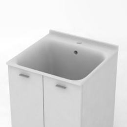 Фото Раковина Kerasan Aquadom 029401*1, 60 x 60 см, 1 отверстие, без тумбы и сифона 7535, белый