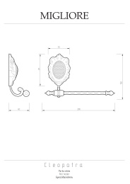 Фото Держатель туалетной бумаги Migliore Cleopatra (16653) хром