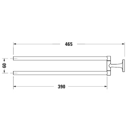 Полотенцедержатель Duravit Starck T 0099411000, хром