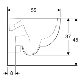 Geberit Renova Comfort 500.694.01.1 Унитаз подвесной, безободковый