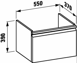 Фото Тумба с раковиной Laufen Pro 55*37*39 см, цвет каппучино