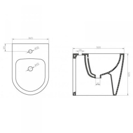 Биде напольное BelBagno Marino BB105B