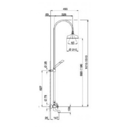 Душевая система Cisal Arcana Royal AY00405124, золото