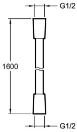 Шланг для душа Jacob Delafon E75206-TT, 160 см, титан