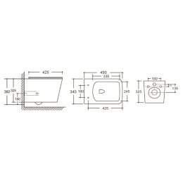 Фото Унитаз подвесной Cerutti MAIELLA Aria UF (CT10480) Белый