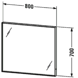 Зеркало с подсветкой Duravit L-Cube LC738100000, белый