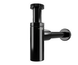 Фото Сифон для раковины WasserKraft A171, PVD-покрытие черный глянец