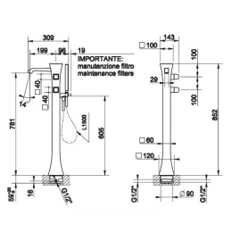 Фото Смеситель для ванны Gessi Mimi (24971#031) хром