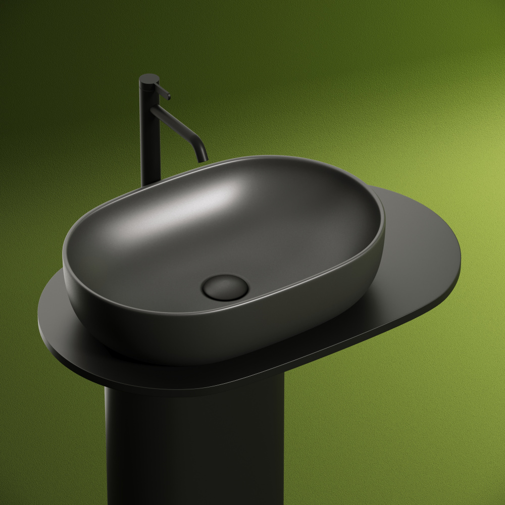 Ceramica Nova Element CN6047MDH Умывальник чаша накладная овальная 600*415*135мм