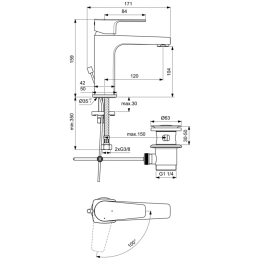 Смеситель для раковины Ideal Standard BC689AA