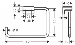 Фото Полотенцедержатель Hansgrohe AddStoris (41754700) матовый белый