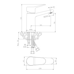 Смеситель для раковины Olive'S NEVADA (03100NV) хром