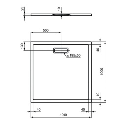 Поддон душевой Ideal Standart Ultra Flat New T448801 100 x 100 см ультратонкий, квадратный, белый гл