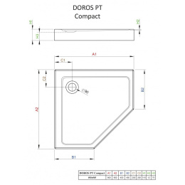Акриловый поддон для душа Radaway Doros PT Compact 90x90x12 белый SDRPTP9090-05