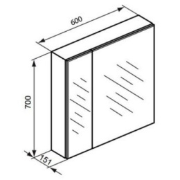 Зеркальный шкафчик K2667WG Ideal Standard Strada