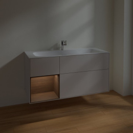 Villeroy Boch Finion F060GNGJ Тумба под раковину 1196х498 мм (walnut veneer/light grey matt)