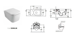 Фото Сидение с крышкой для унитаза Globo Stone (SS020BI) белый