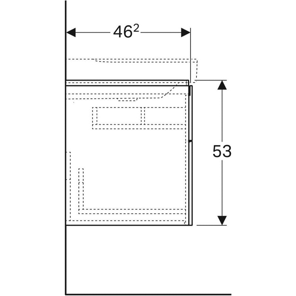 Geberit Xeno2 500.515.00.1 Тумба для раковины, с ящиками выдвижными