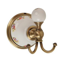 Фото Migliore Provance 17628 Крючок, керамика с декором бронза