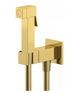 REMER Qubika Q64DO Гигиенический душ в комплекте с прогрессивным смесителем (золото полированное)