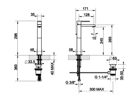 Смеситель для раковины Gessi Rettangolo (11921#031) хром