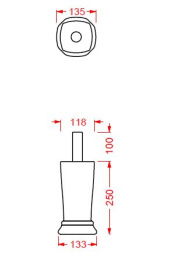 Фото Ершик туалетный ArtCeram Civitas (CIC005 01) белый