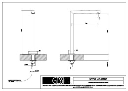 Излив настольный Gessi Ovale (23091#031) хром